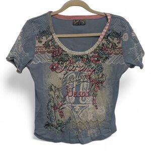Y2K Vanilla Sugar Spring Seeds Cottagecore Whimsy Short Sleeve Shirt